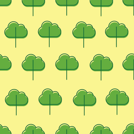 Tree icon with ecology concept seamless pattern background for template, poster, elementのイラスト素材
