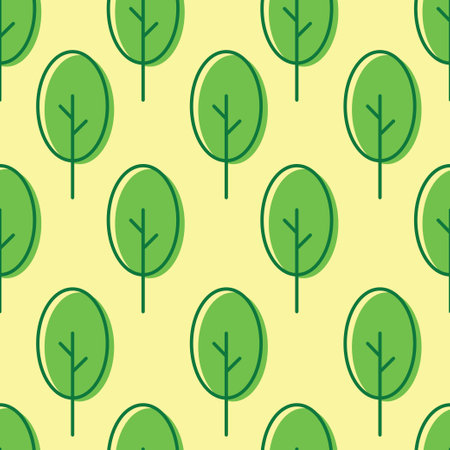 Tree icon with ecology concept seamless pattern background for template, poster, elementのイラスト素材