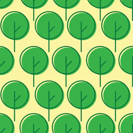 Tree icon with ecology concept seamless pattern background for template, poster, elementのイラスト素材