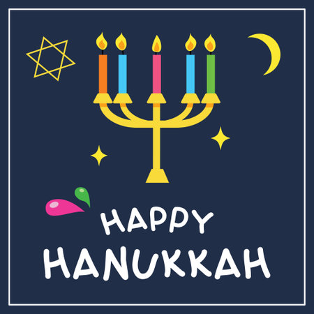 Set of Hanukkah element. Doodle cartoon hand drawn flat design for template, banner, poster, mediaのイラスト素材