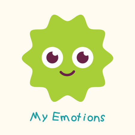 Geometric face emotions. Design for element, decoration, sticker, poster. Different shapesのイラスト素材