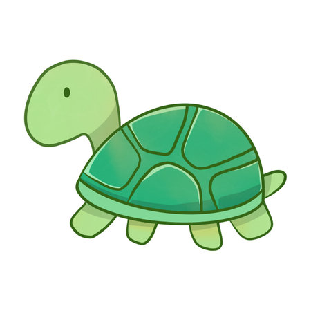 Cute turtle cartoon for illustration, element, clip art and kidの写真素材