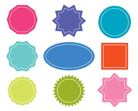 Set of sticker element geometric shapeのイラスト素材