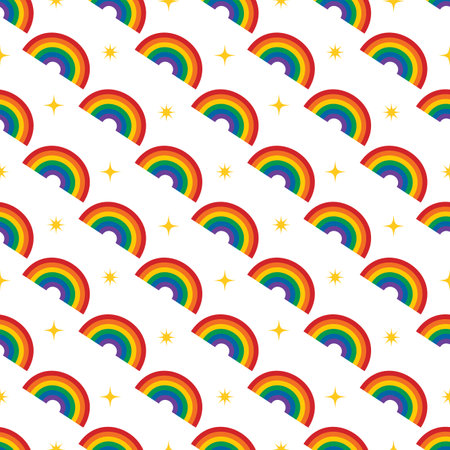 Rainbow of pride flag, lgbt seamless pattern backgroundのイラスト素材