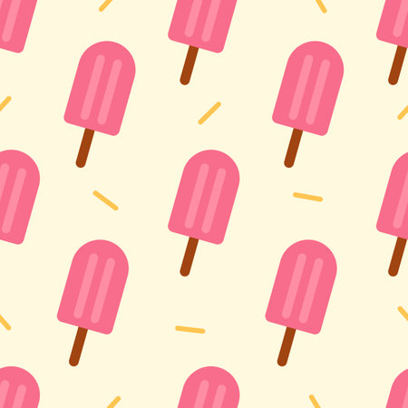 ice cream cartoon seamless pattern backgroundのイラスト素材