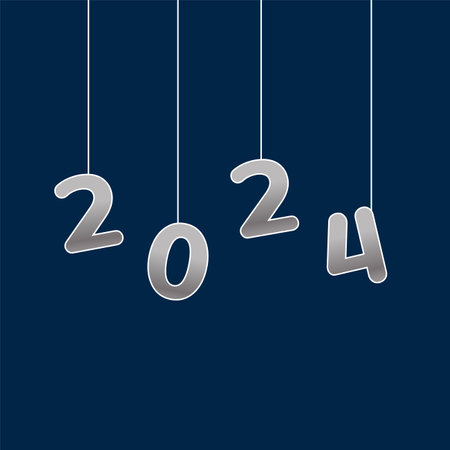 2024 text happy new year for banner, template, elementのイラスト素材