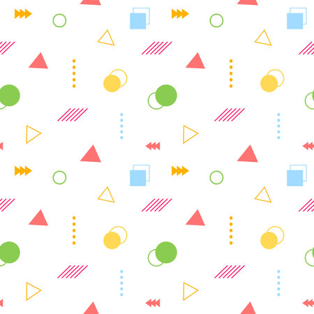 Geometric colorful seamless pattern background for wrapping, wallpaper, posterのイラスト素材