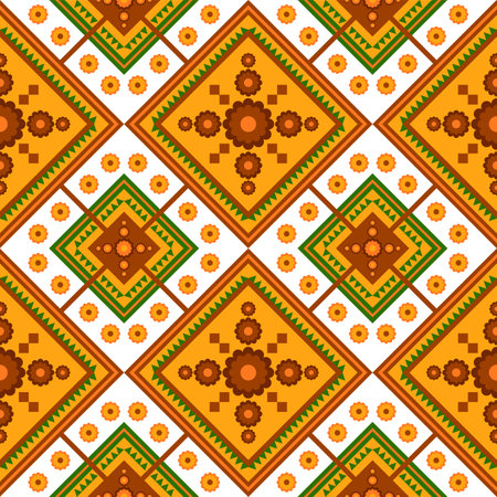 Abstract geometric ethnic seamless pattern background for wrapping, fabric, pillow, clothing, carpet, wallpaper, batik, illustration, print, curtainのイラスト素材