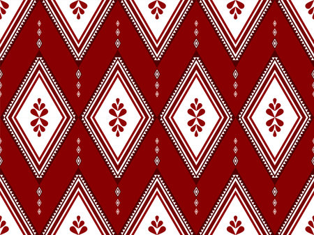 Abstract geometric ethnic seamless pattern background for wrapping, fabric, pillow, clothing, carpet, wallpaper, batik, illustration, print, curtainのイラスト素材