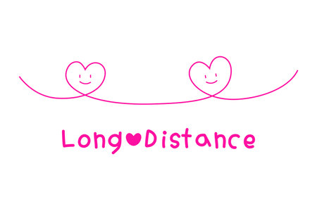 Love long distance sign and symbol for coupleのイラスト素材