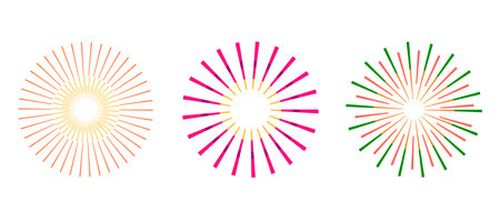 Firework grahic with colorful for celebration, element, anniversary and illustrationのイラスト素材