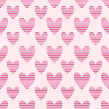 Heart graphic with colorful seamless pattern background for wrapping, valentine and wallpaperのイラスト素材
