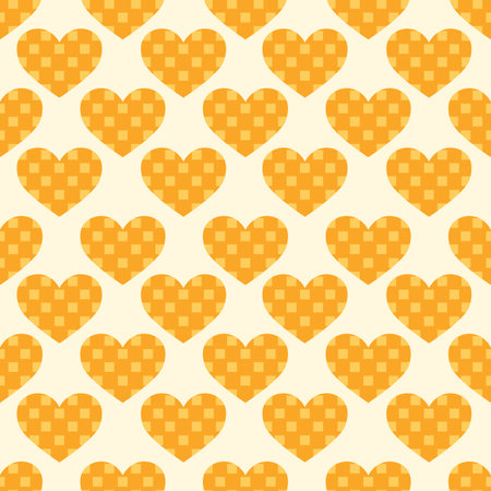 Heart graphic with colorful seamless pattern background for wrapping, valentine and wallpaper