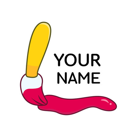 Paint brush logo cartoon with colorful for business, construction and art schoolのイラスト素材