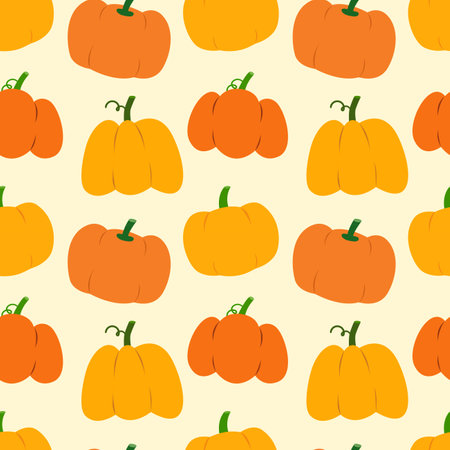 Pumpkin seamless pattern background for wrapping and wallpaper. Autumn season and Halloween festivalのイラスト素材