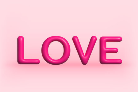 Love letters 3D vector for illustration valentine couple wedding event anniversary celebration and elementのイラスト素材