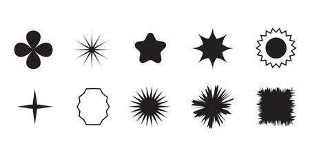 Geometric and abstract element with different shapes for illustration, label and advertisingのイラスト素材