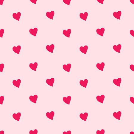 Heart and love doodle hand drawn seamless pattern background for wrapping, illustration, valentine and celebrationのイラスト素材