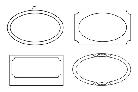 Different photo frames for element, post, photograph and illustrationのイラスト素材
