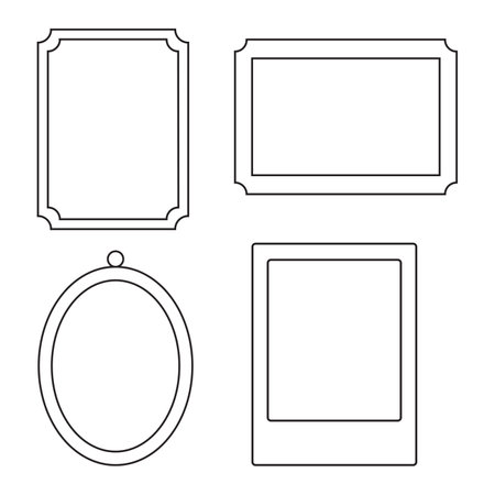 Different frames or mirror for element, photograph, post and illustrationのイラスト素材