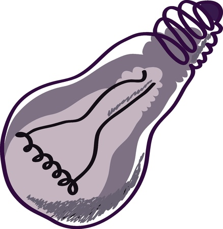 Light bulb sketch cartoon symbol of innovation and good ideas  のイラスト素材