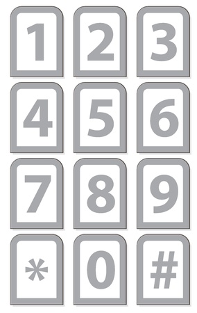 Vector illustration of a number phone keypadのイラスト素材