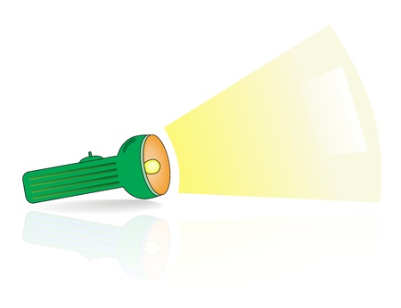 Green flashlight   A Vector illustrationのイラスト素材