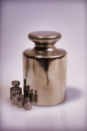 Set calibration weights の写真素材