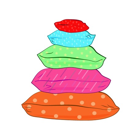 Isolated colorful pillows-vector illustrationのイラスト素材