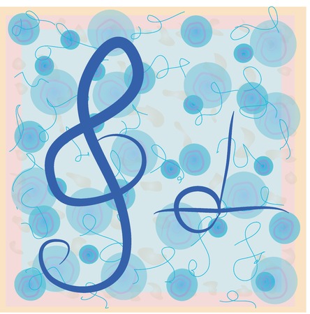 Vector musical notes.  Doodle styleのイラスト素材