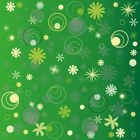 Postcard with floral pattern. Illustration on a green background.のイラスト素材