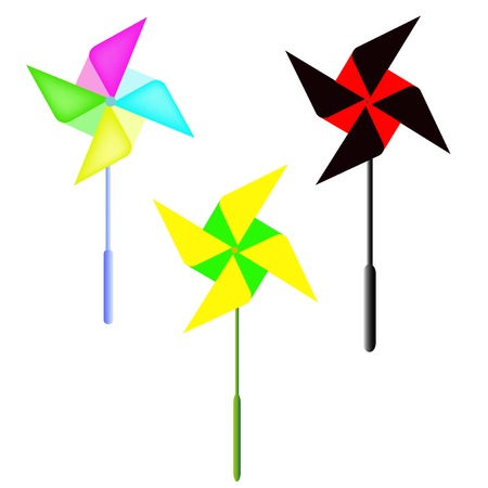 Vector weather vane in a shape of flower. A vector illustrationのイラスト素材