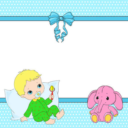Baby card with space for textのイラスト素材