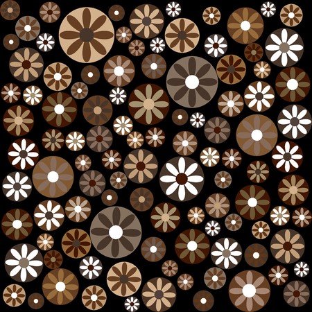 Brown flowers and circlesの写真素材