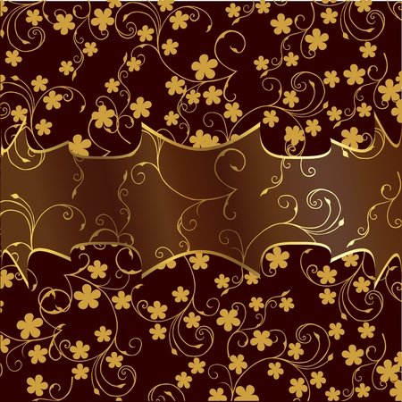 Retro background with floral elementsのイラスト素材