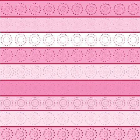 Pink background with flowersのイラスト素材