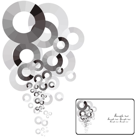 Background with circles and a business cardのイラスト素材