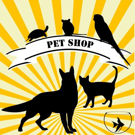 Pet shop advertisingのイラスト素材