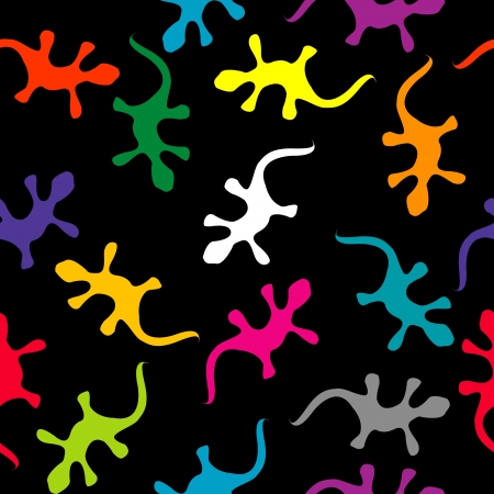 Seamless pattern with colored lizardsのイラスト素材