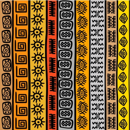 Seamless pattern with ethnic African motifsのイラスト素材