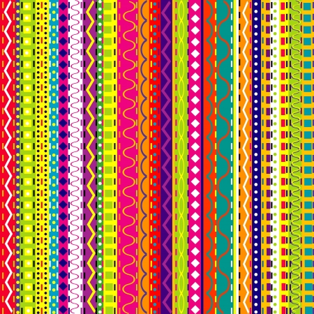 Striped background with doodle elementsのイラスト素材