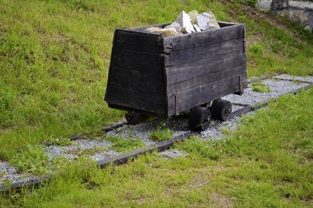 Old wood conveyance from Rosia Montana Gold mine, Romania