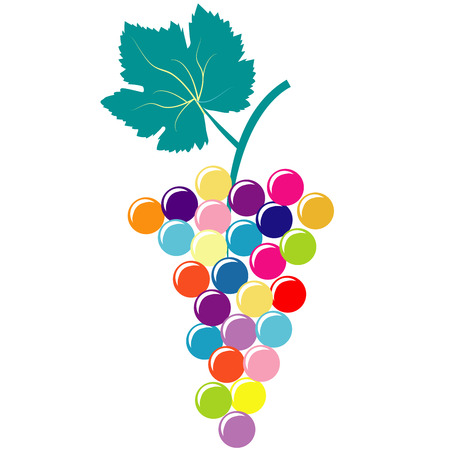 Abstract colorful bunch of grapesのイラスト素材