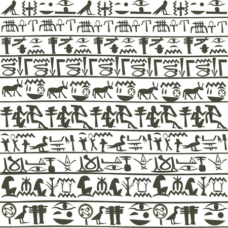 Egyptian hieroglyphics backgroundのイラスト素材