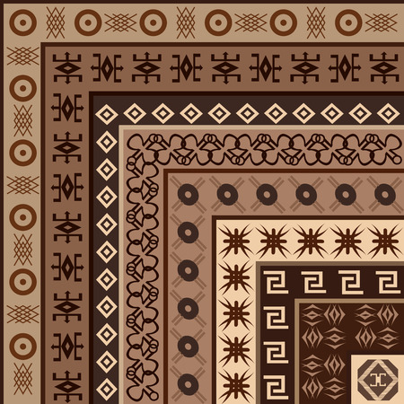 African motifs backgroundのイラスト素材