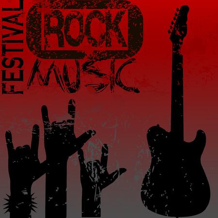 Rock music festival templateのイラスト素材