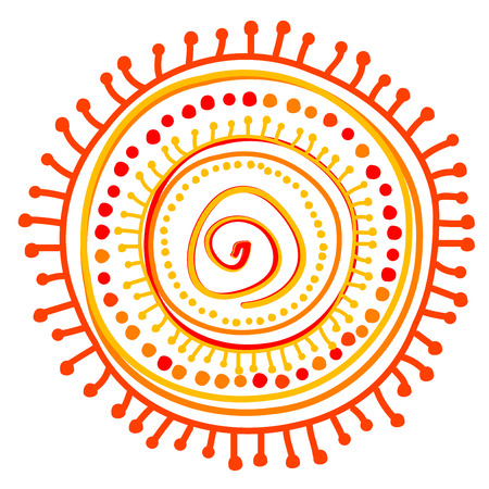 Cartoon sun iconのイラスト素材