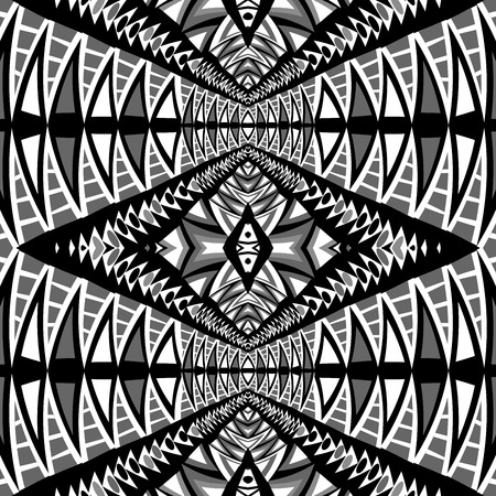 Black and white ethnic backgroundのイラスト素材