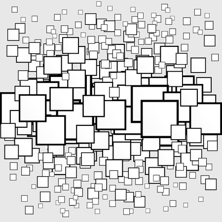 Abstract black and white squares backgroundのイラスト素材