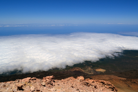 View from volcano Pico del Teide in Tenerife, Canary Islandsの写真素材